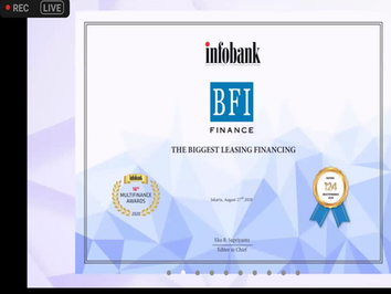 BFI Finance Raih Penghargaan Di "Infobank Multifinance Awards 2020"