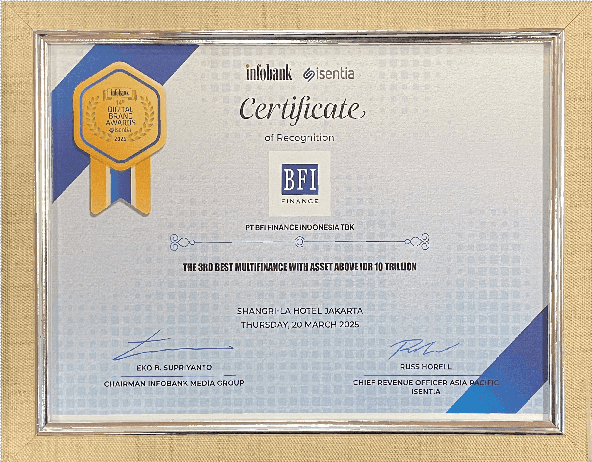 BFI Finance Terima Penghargaan Infobank-Isentia Digital Brand Appreciation 2025