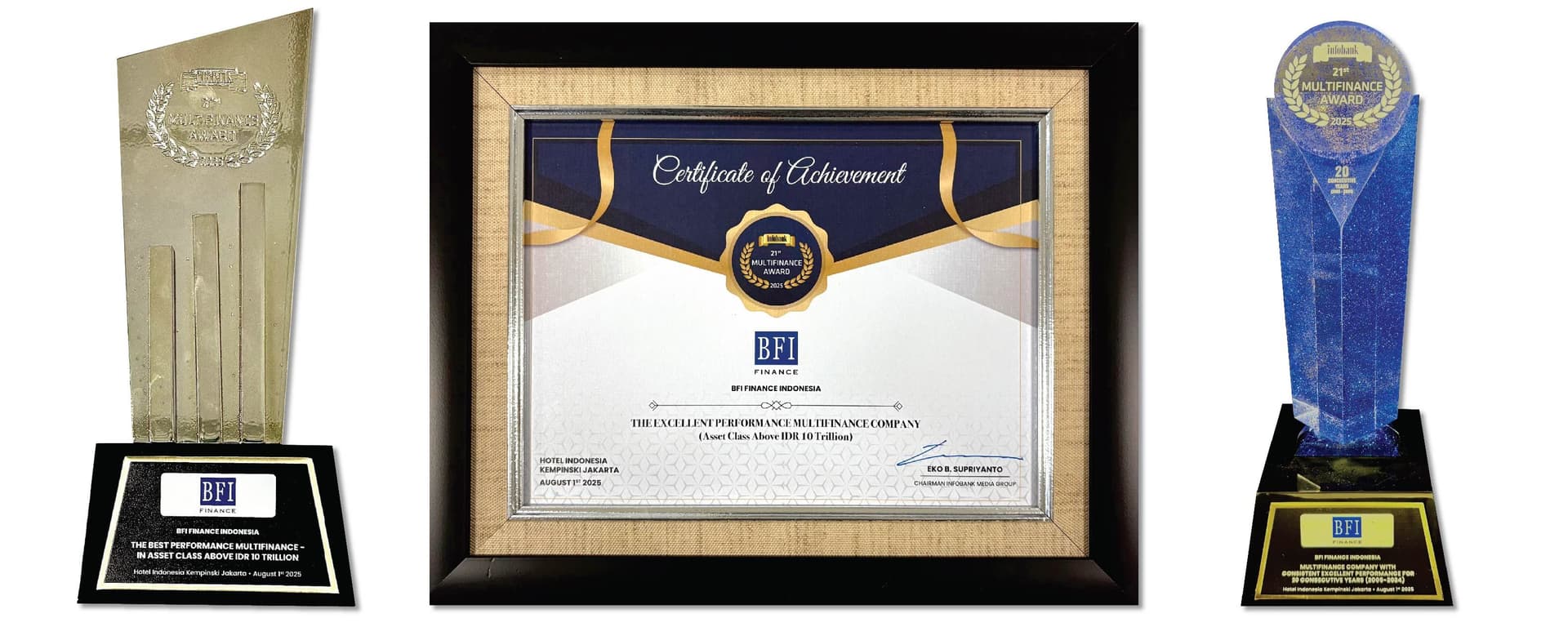 Best Performance in Asset Category >Rp10 Trillion, BFI Finance Takes Home Three Awards at Infobank Multifinance Awards 2025
